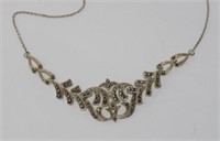 Sterling marcasite necklace
