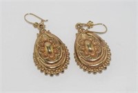 Antique 9ct gold earrings