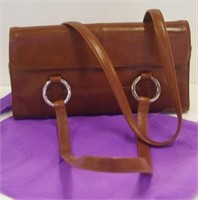Vintage Oroton brown leather handbag