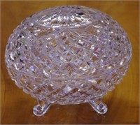 Cut crystal side table lamp