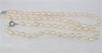 Two white baroque pearl necklaces