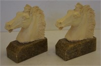 Pair of decorative horse bookends