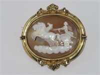 Large cameo with winged chariot rider