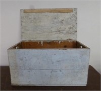 Large wood box with lid stamped Northern Eng