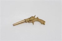 Antique watch key in the form of a pistol