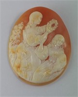 Well carved large unset Italian cameo C1880
