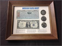 FRAMED AMERICAN SILVER MONEY