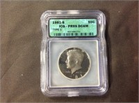 1981-S GRADED HALF DOLLAR