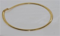 18ct yellow gold omega necklace