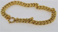 9ct yellow gold necklace with bolt clasp