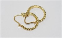 18ct small hoop earrings