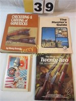 4 Books - Gun Carving, Hunters Guide,Book of 22's,