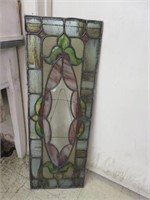 UNFRAMED STAINED GLASS 34"T X 12"W