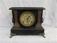 ORNATE FRENCH STYLE MANTLE CLOCK 12"T X 13"W