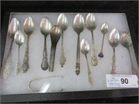 ASSORTED STERLING SPOONS-6.22 TOZ (DISPLAY NOT FOR