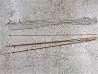 SOUTH BEND VINTAGE BAMBOO FLY FISHING ROD WITH