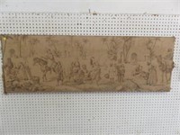 ANTIQUE TAPESTRY 19"T X 56"W