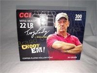300 Rounds CCI Mini-Mag .22 LR HP 36 gr Sp Edition