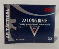 375 Rounds of AR Tactical CCI 22 LR 40 gr 1200 fps