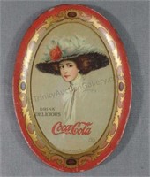 1910 Coca Cola "Cola Girl" Change Tray - Tip Tray