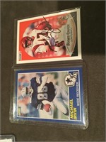 Michael Irvin 1989 Score RC and Boomer Eaison auto