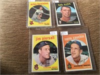 1959 Topps Lot of 4 Cards