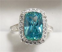Ladies Sterling Silver Alaskan Sapphire Ring