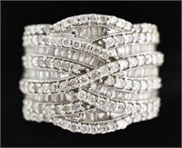 10k White Gold 2 Cttw Diamond Baguette Ring