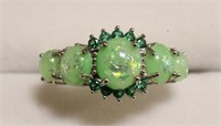 Ladies Green Opal Estate Ring