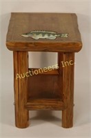 Mike Maxson, Newberry, Mi. Log End Table With A
