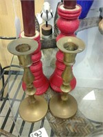 Set of 4 candlestick holders and 2 candlesticks