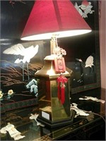 Red and gold oriental style lamp