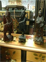 Set of 3 wooden figurines