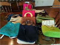 Collection of 16 assorted women's handbags from