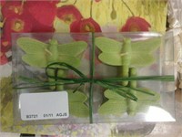Set of 4 dragonfly shaped candles 1 broken