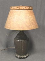 Handel Bronze Lamp w/Mica Shade