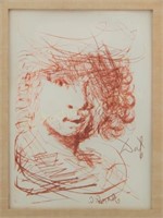 Salvador Dali "Rembrandt" Etching