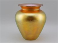 Durand Art Glass Gold Aurene Vase