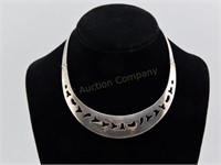 Signed Mexican Silver Choker Necklace