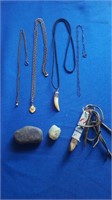 Necklaces and Decorative Rocks