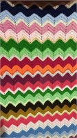 Knitted blanket multi color 5 x3