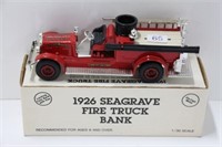 1926 SEAGRAVE  FIRE TRUCK BANK ERTL 1/30