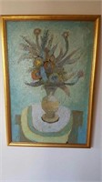 Flowers Painting and Gold Frame