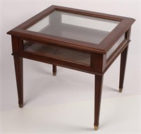 WOOD VITRINE SIDE OCCASIONAL TABLE