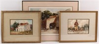 3 LOWELL ELLSWORTH SMITH WATERCOLOR PAINTINGS