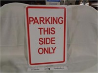 Metal PARKING THIS SIDE Sign