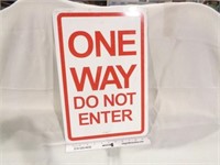 Metal ONE WAY DO NOT ENTER Sign