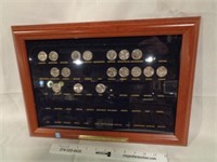 State Quarters Wood & Glass Display