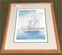 Limited edition schooner lithograph