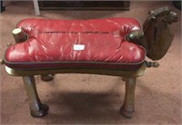 Leather cushion camel saddle seat